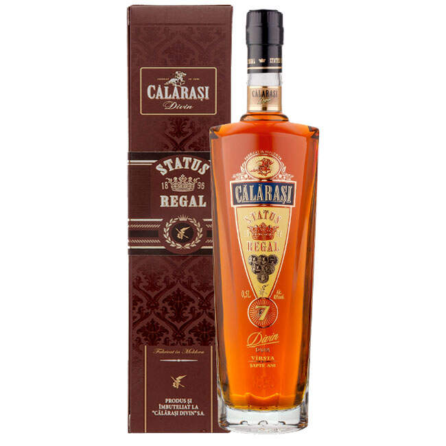 0,5Liter Weinbrand Calarasi Status Regal 7 JAHRE ALC.40% Vol. Brandy Călărași Moldau Moldova Moldawi