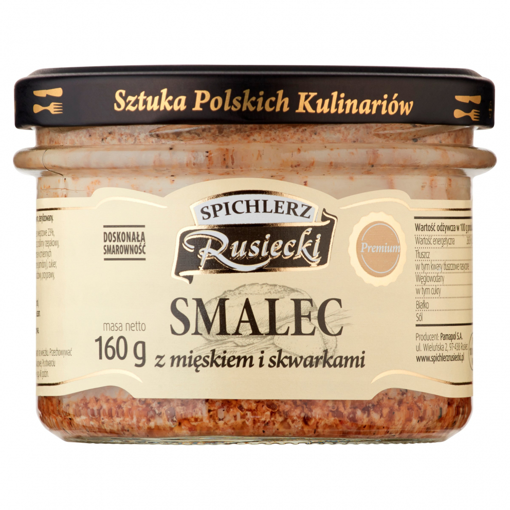 product_smalec 160g SMALEC Speckschmalz mit Fleisch und Grieben Spichlerz Rusiecki СМАЛЕЦ С МЯСОМ И ШКВАРКАМИ