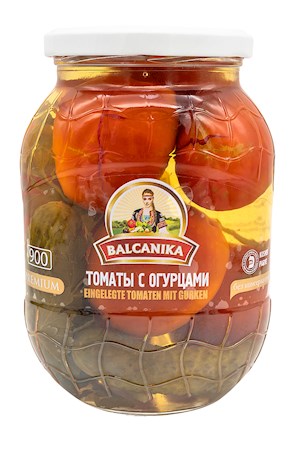 900g Balcanica Assorti Tomaten und Gurken // Ассорти консервированные