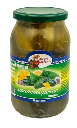 870g Kuz. Kad. Fassgurken monastirskie // Огурцы Монастырские квашеные 870g Kuz. Kad. Fassgurken monastirskie // Огурцы Монастырские квашеные