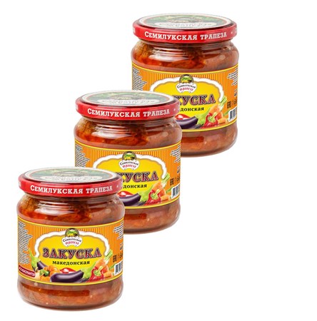 460g Semiluki Gemüsezubereitung Mazedonische  // Oвощная закуска Македонская