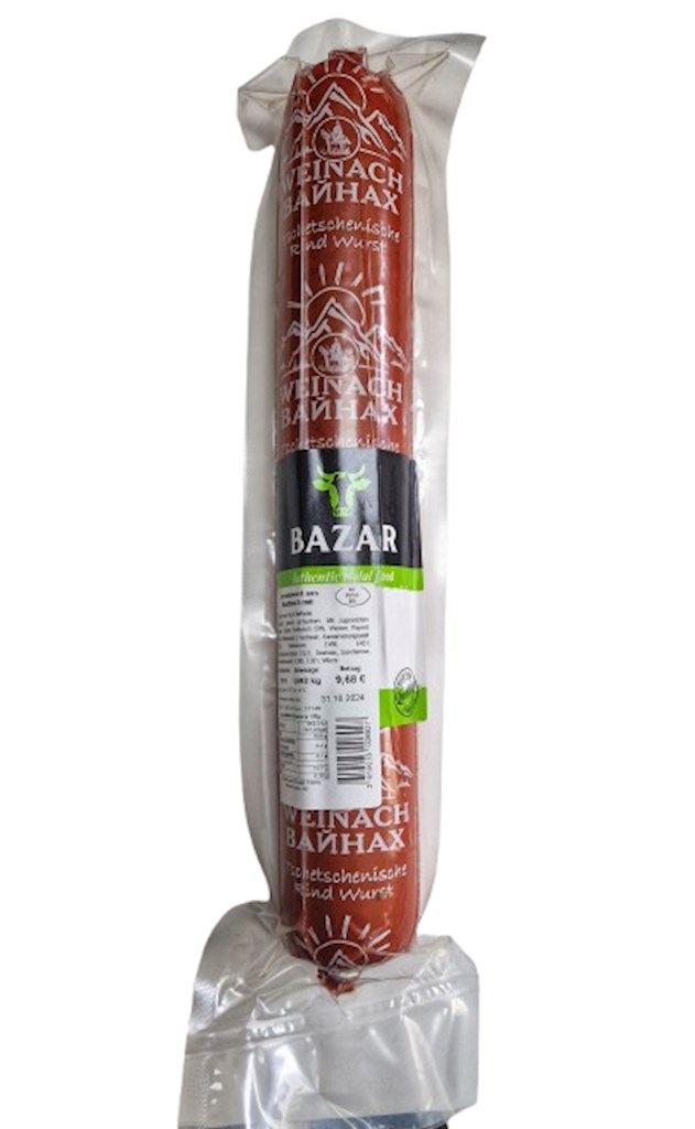 BAZAR Halal tschetschenische Wurst Vainakh ca 700g Stange // Халяль Колбаса чеченскя Вайнах BAZAR Halal tschetschenische Wurst Vainakh ca 700g Stange // Халяль Колбаса чеченскя Вайнах