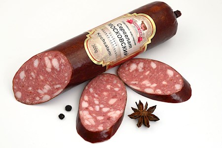 Kochsalami Typ Servelat Moskovskiy ca.300g mit Rückenspeck
