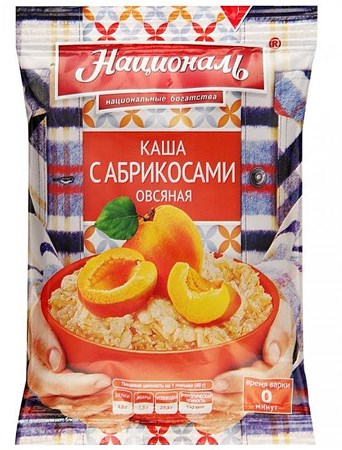 40g National Haferbrei mit Aprikosen // Каша овсяная с абрикосами 