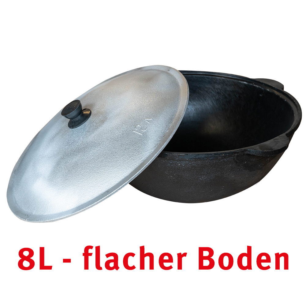 Ø 36cm 8 Liter Gusseisen Topf mit Deckel flacher Boden Kazan Asia Wok Pilaw Plov auch für den Herd Ø 36cm 8 Liter Gusseisen Topf mit Deckel flacher Boden Kazan Asia Wok Pilaw Plov auch für den Herd