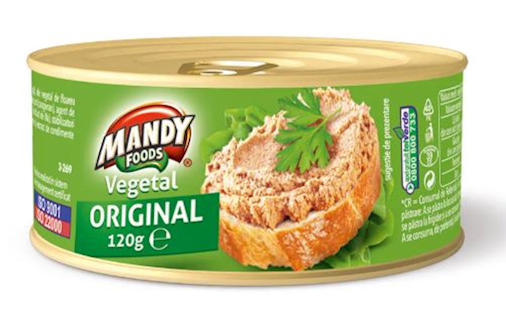 120g Mandy Foods Gemüseaufstrich Orig. /Pate Original // Паштет оригинал  120g Mandy Foods Gemüseaufstrich Orig. /Pate Original // Паштет оригинал
