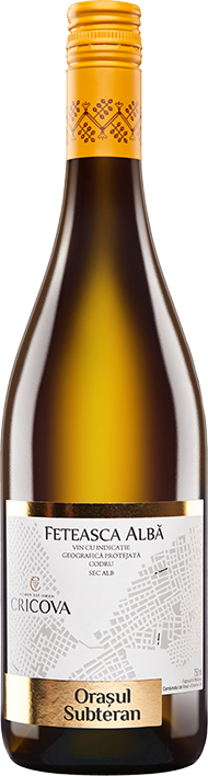 0,75 Liter CRICOVA Wein FETEASCA ALBA Trocken ALC.11,5% Vol. Moldau Moldawien