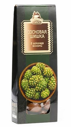 100g TerritorijaTaigi Dragee Tannenzapfen in Schokolade // Драже Сосновые шишки в шоколаде