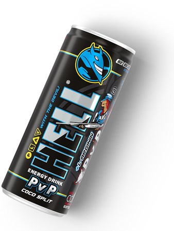 250ml Energy Drink Gamer PvP Coco Split // HELL Энергетический напиток Геймер PvP Коко Сплит