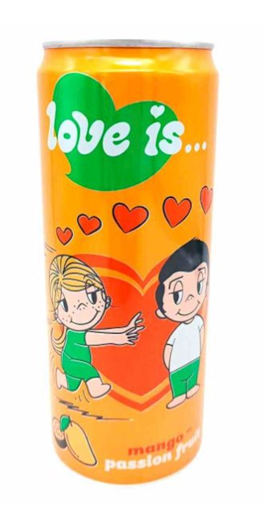 330ml Erfrischungsgetränk LOVE IS mit Mango-Passionsfrucht Geschmack // Напиток со вкусом Манго - Маракуйя