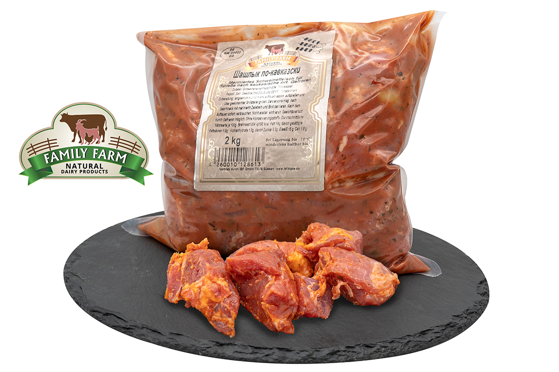 2,0 kg Schaschlik Kaukasischer  Schweinefl. -18° // Шашлык Кавказский из свинины  2,0 kg Schaschlik Kaukasischer  Schweinefl. -18° // Шашлык Кавказский из свинины