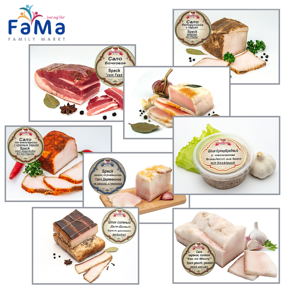 2,4 kg SPECK SET nach traditioneller slawischer Art // Набор сало