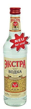 0,5L Wodka EXTRA Gold Alc.40% Vol. Traditionsreiche Vodka aus Russland ВОДКА ЭКСТРА