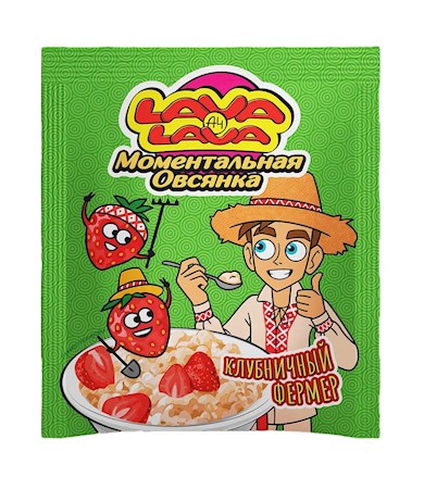 35g Lava Lava Haferflocken mit Erdbeeren // Каша овсяная с клубникой, моментальная