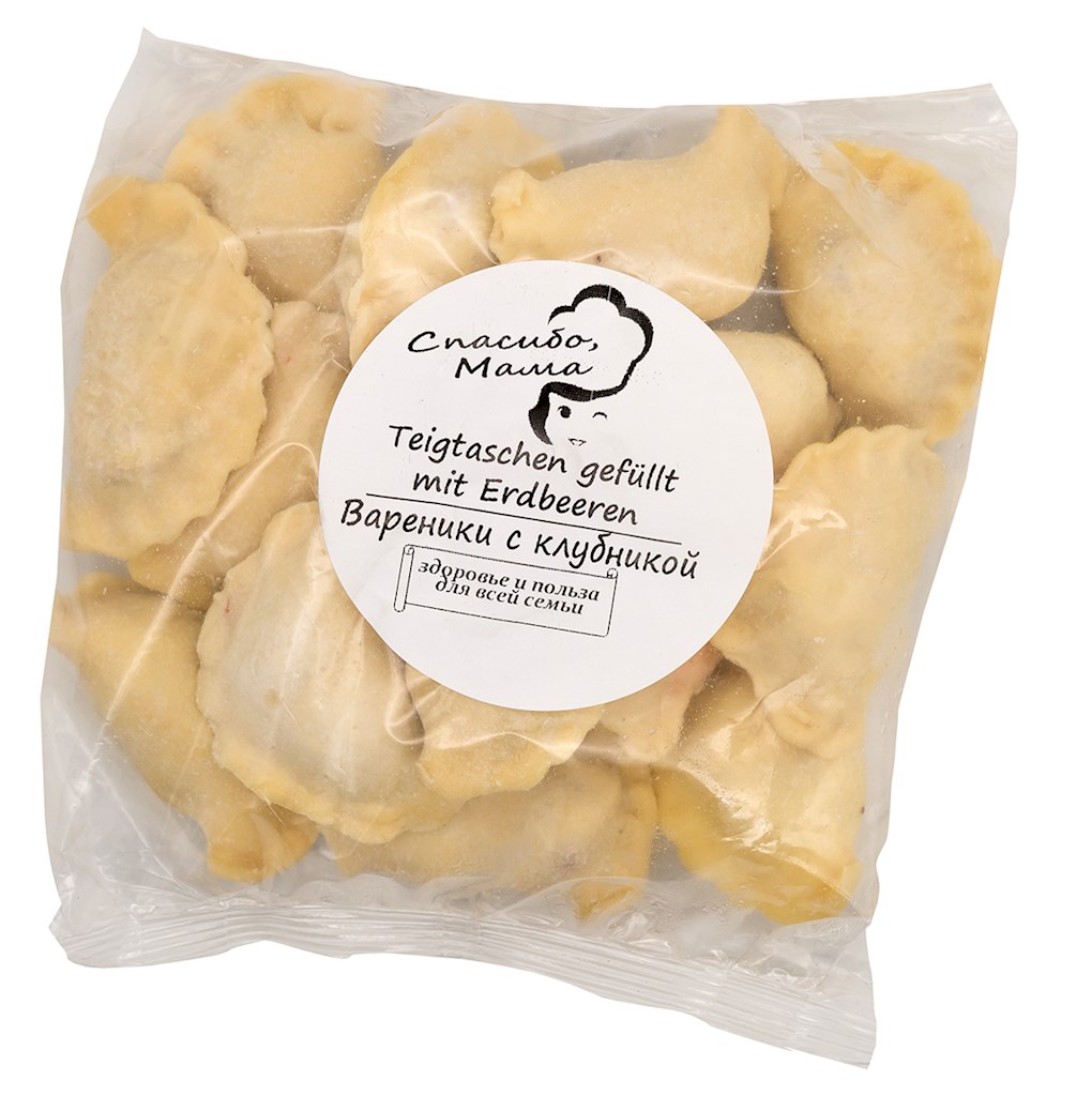 500g Spasibo Mama Vareniki mit Erdbeere// Спасибо Мама Вареники с клубникой 500g Spasibo Mama Vareniki mit Erdbeere// Спасибо Мама Вареники с клубникой