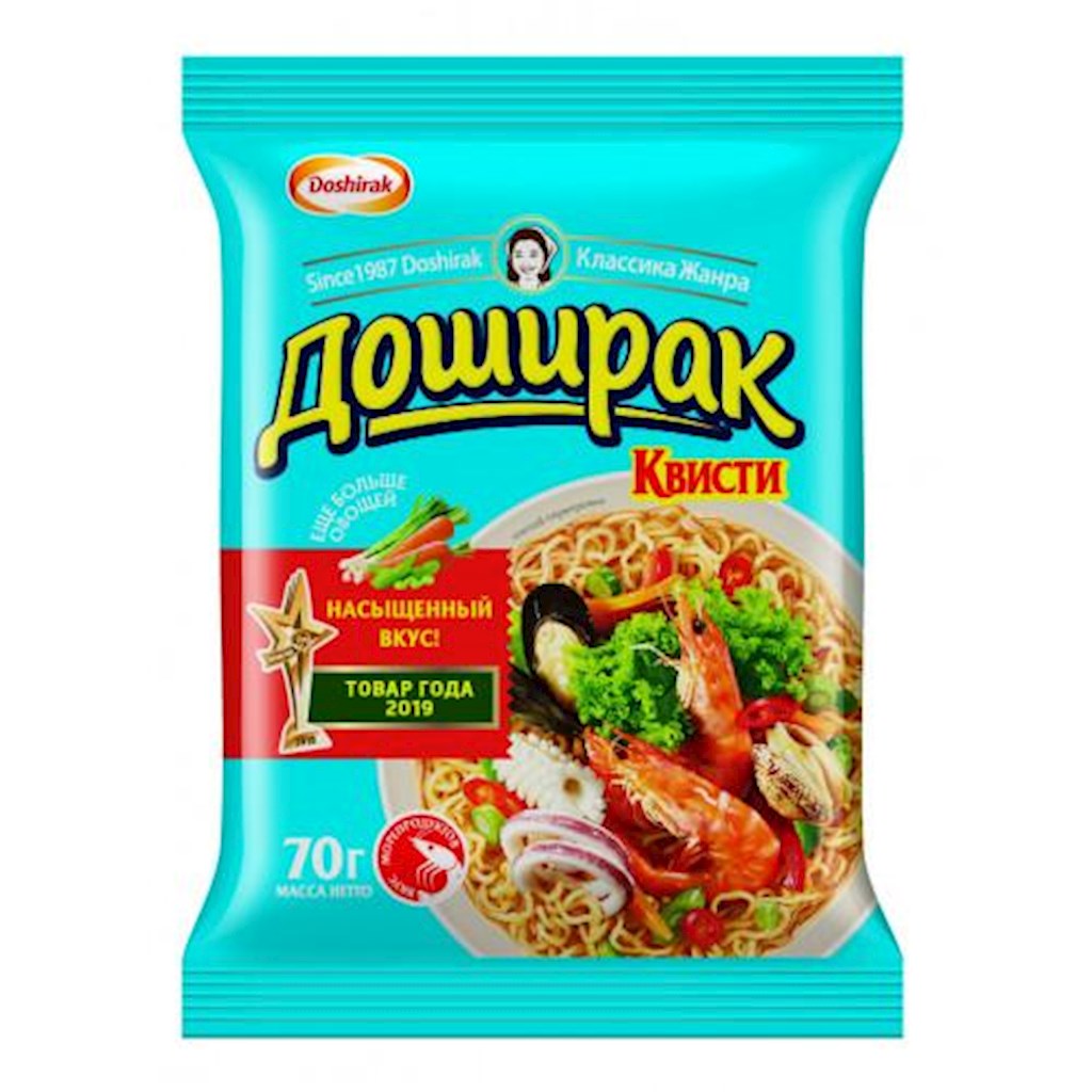 70g Doshirak Instant Nudeln Quisti mit Meeresfrüchte // Лапша Квисти со вкусом морепродукты