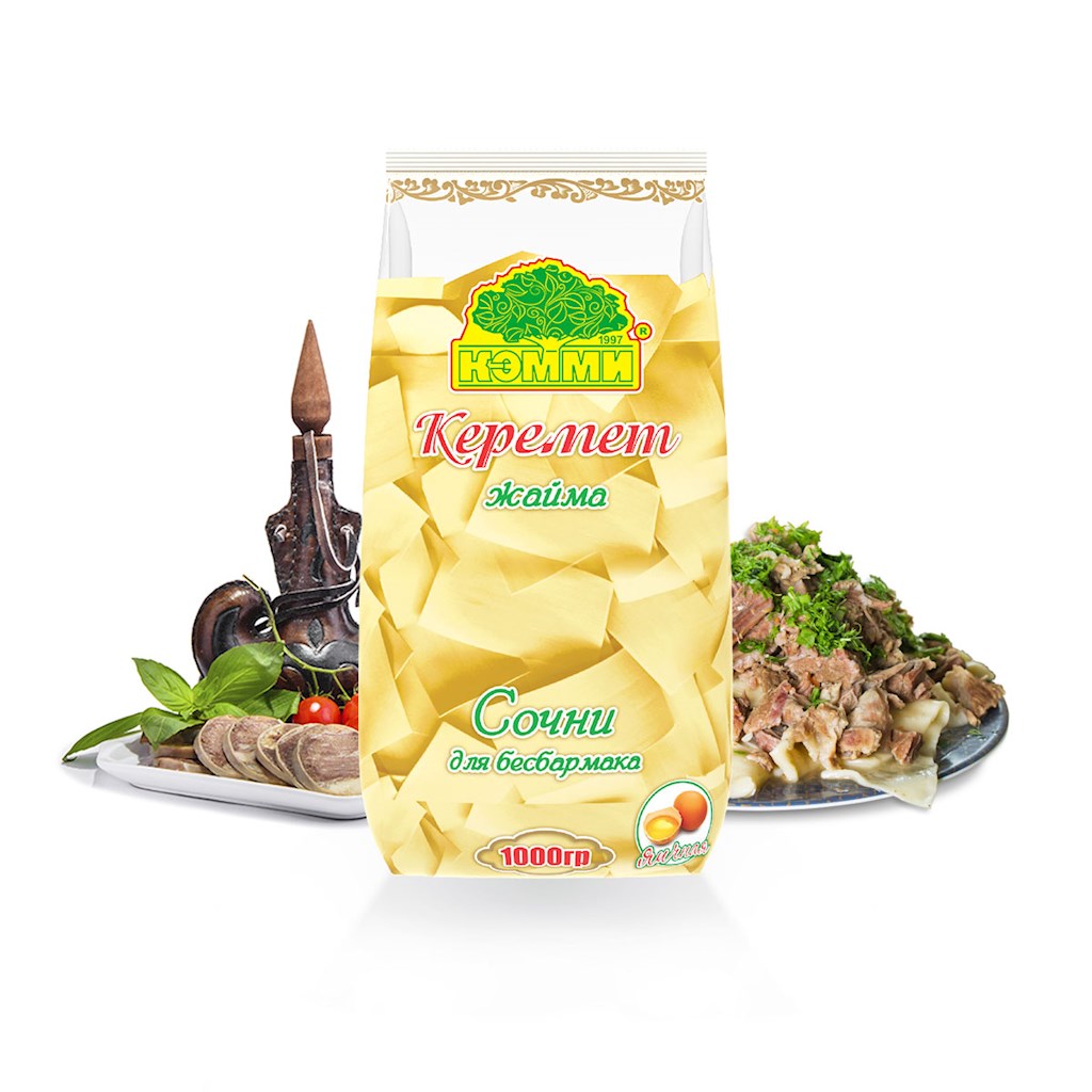 700g Kemmi Kermet Nudelplatten mit Ei (1%)  // Сочни для бесбармака "Керемет" яичная