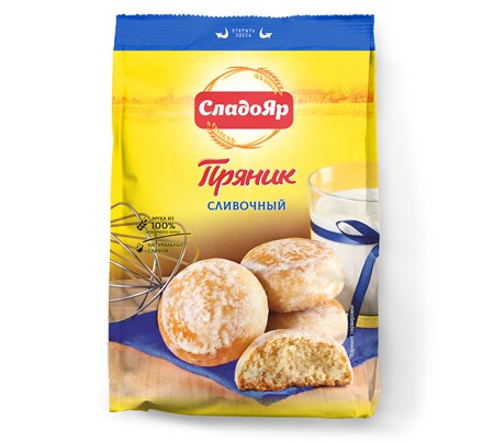 350g Prjaniki mit Sahnearoma // СладоЯр Пряник сливочный