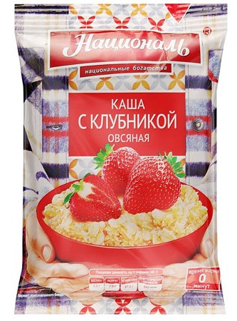 40g National Haferbrei mit Erdbeere // Каша овсяная с клубникой 