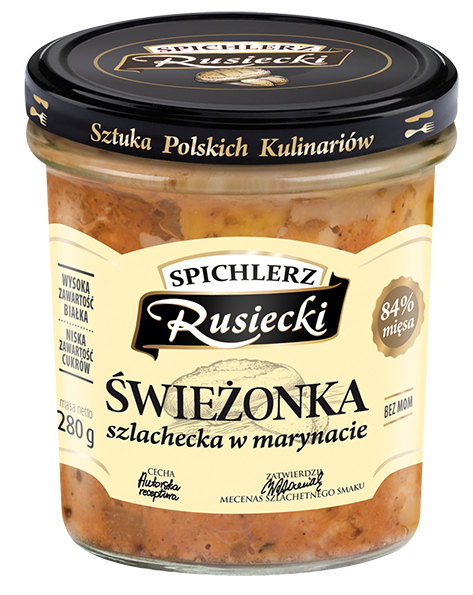 S-wiez-onka-szlachecka-w-marynacie-280g-Spichlerz-Rusiecki 280g SCHWEINFLEISCH IN MARINADE Spichlerz Rusiecki Szlachecka w marynacie СВИНИНА В МАРИНАДЕ