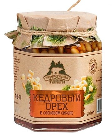 250g TerritorijaTaigi Pinienkerne in Tannenzapfen Sirup //Кедровый Орех в Сосновом Сиропе