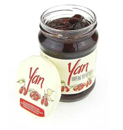 300g YAN Kornelkirsche in Zuckersirup // Варенье из кизила 300g YAN Kornelkirsche in Zuckersirup // Варенье из кизила