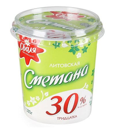 380g Svalia Schmand Litovskaja 30% // Сваля Сметана Литовская 30%  380g Svalia Schmand Litovskaja 30% // Сваля Сметана Литовская 30%