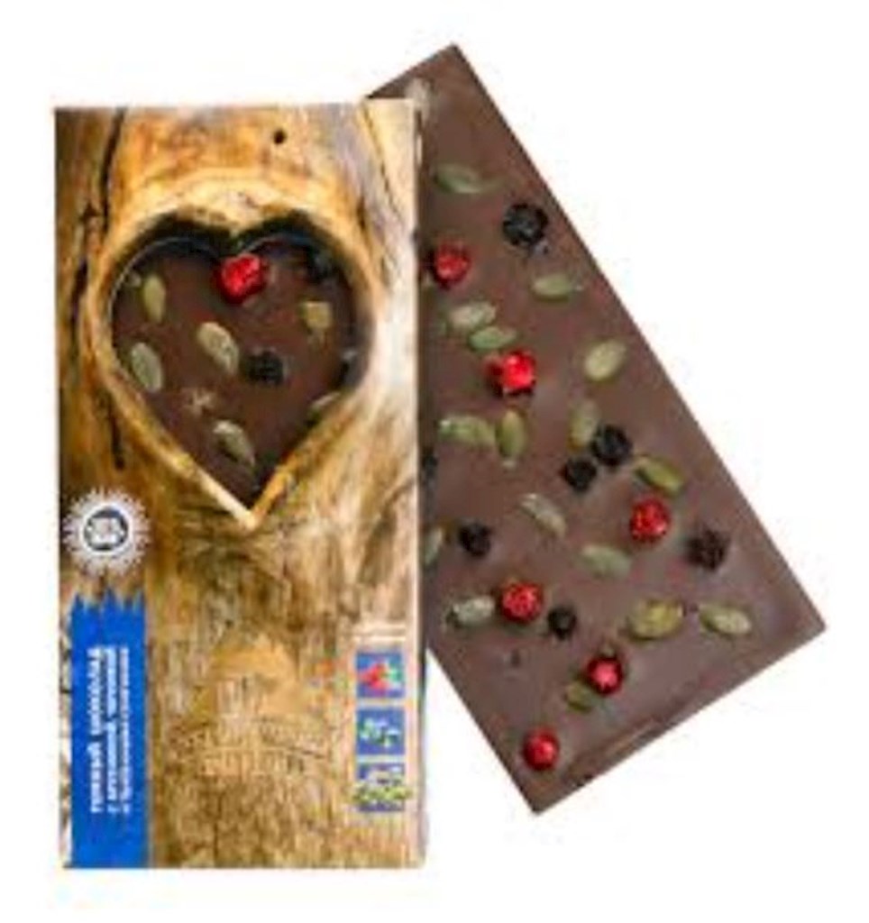 90g Terr.Taigi Bitterschokolade Heidelb/Preiselb/Kürbisker // Темный шоколад с брусникой,черникой и тыквенными семечками 90g Terr.Taigi Bitterschokolade Heidelb/Preiselb/Kürbisker // Темный шоколад с брусникой,черникой и тыквенными семечками