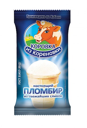 5x100g KiK Eis Plombir  aus Sahne // КИК Мороженое Пломбир в вафельном стаканчике 