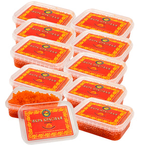 2.5kg Russkiy Bereg Lachskaviar 10X250g SAMMELBESTELLUNG Gorbuscha Wildfang t/k -18°C ИКРА