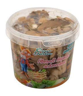 500g Kuz.Kad. Pilzfäßchen mit Austernpilze und Meerrettic // Грибной Бочонок в чесночном рассоле с хреном
