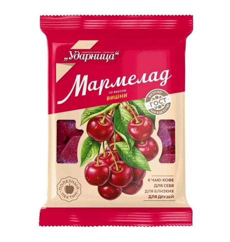 275g Udarniza Gele in Zucker mit Kirschgeschmack // Мармелад желейный со вкусом вишни