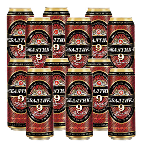 12X0,9L BIER STARKBIER Alc. 8,0% BALTIKA Nr.9 STRONG Dose  БАЛТИКА ПИВО КРЕПКОЕ