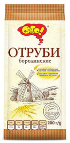 200g OGO! Roggenkleie-Erzeugnis Borodinskie // Отруби ржаные Бородинские экструдированные
