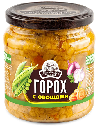 470g Semiluki Gemüsezubereitung aus Erbsen und Gemüse // Горох с овощами