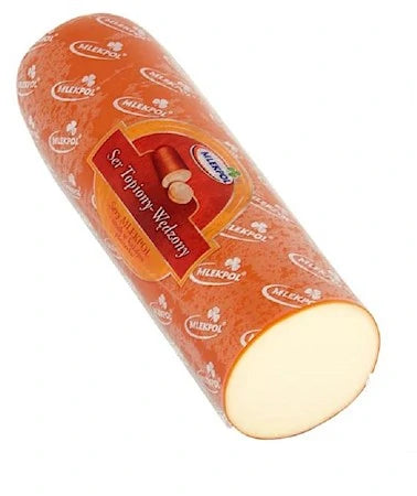 ca.230g Mlekpol Räucher-Schmelzkäse ПОЛЬСКИЙ СЫР. ПЛАВЛЕННЫЙ. КОПЧЕНЫЙ