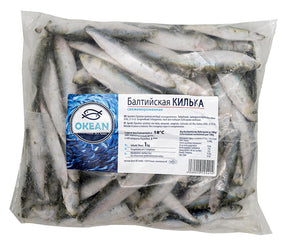1 kg Okean Baltische Strömlinge unausgen. m Kopf voll IQF // Океан Балтийская килька непотрашенная