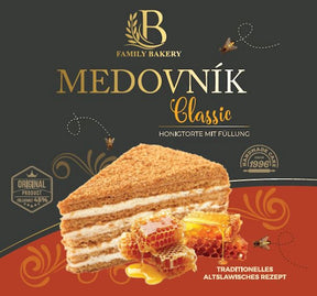 700g Family Bakery Altböhmische Honigtorte - Classic mit Nüssen und Honig -18°C tk // Старочешский медовик