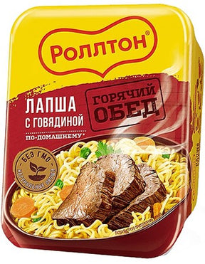 90g Rollton Nudel mit Rindfleischgeschmack // Роллтон Лапша с говядиной по домашнему