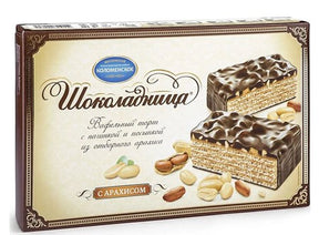 400g Waffeltorte in Schokoglasur mit Erdnüssen // Торт вафельный «Шоколадница c арахисом»