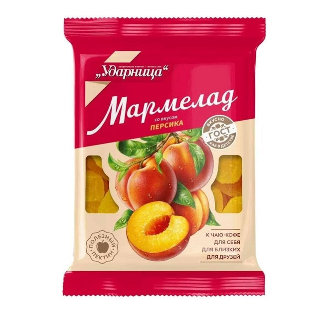 275g Udarniza Gele in Zucker mit Pfirsichgeschmack  // Мармелад желейный со вкусом Персика 