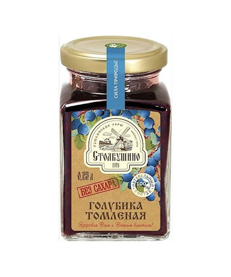 230g Stolbushino Blaubeere eingekocht ohne Zucker  // Столбушино Голубика Томленая без сахара