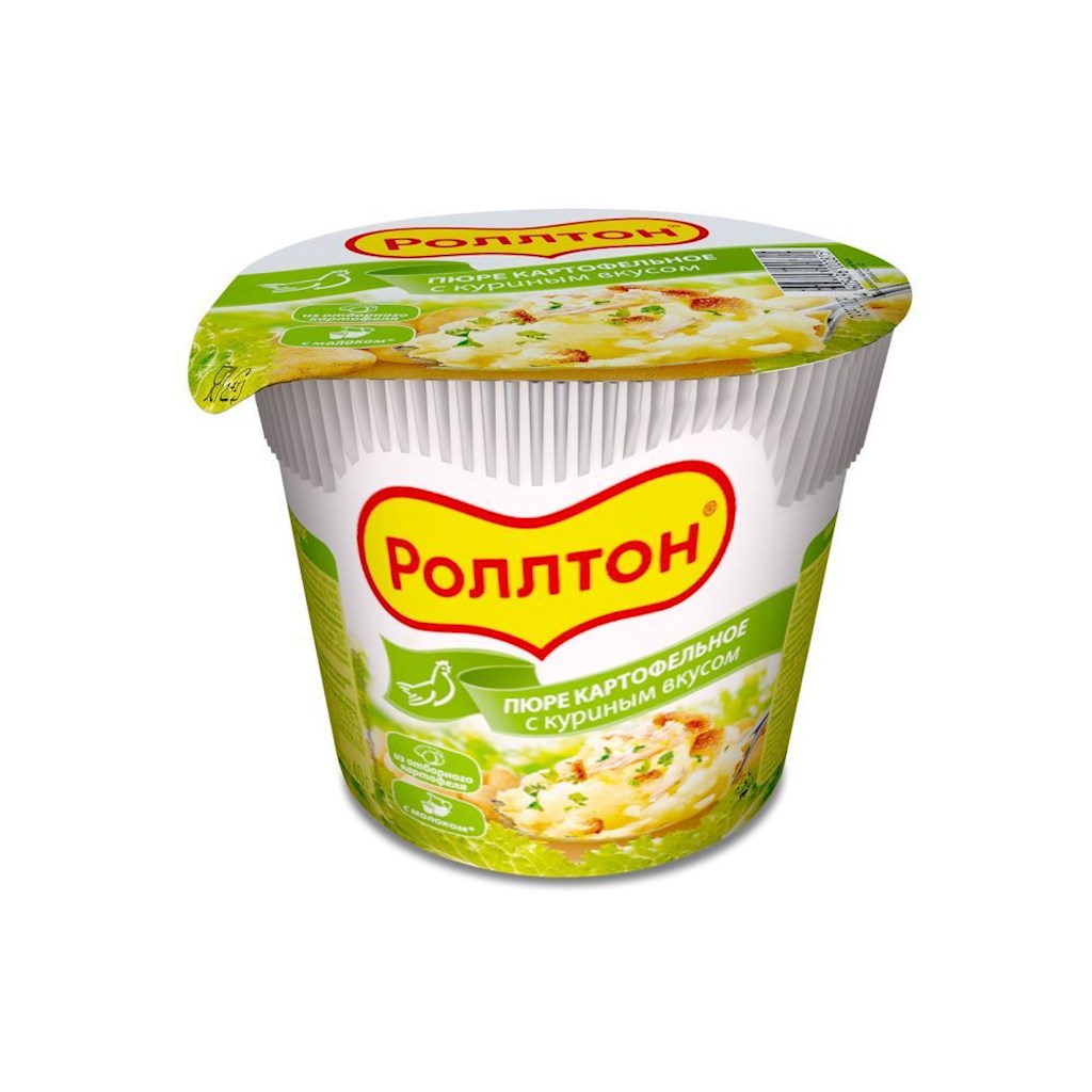 40g Rollton Kartoffelpüree mit Hühnergeschmack // Картофельное пюре c куринным вкусом