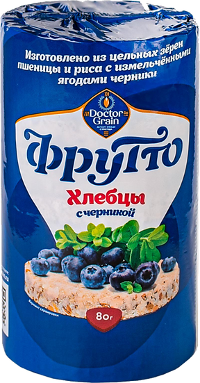 80g Dr. Grain Knäckebrot mit Heidelbeeren  //Dr. Grain Фрутто Хлебцы с Черникой