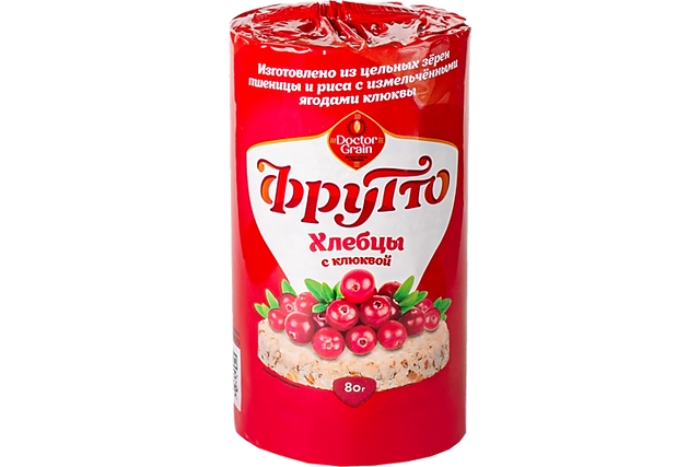 80g Dr. Grain Knäckebrot mit Cranberryt  //Dr. Grain Фрутто Хлебцы с Клюквой