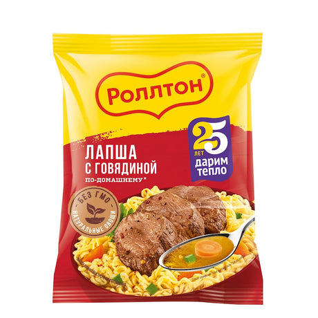 85g Rollton Vermicelli mit Rindfleischgeschmack // Лапша с говядиной по-Домашнему