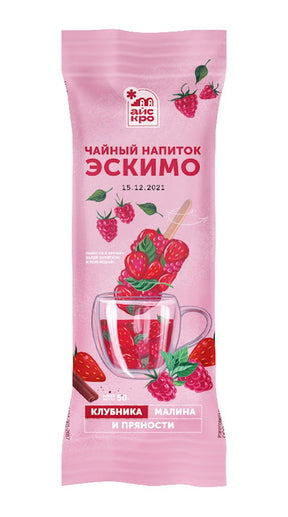 65g ICECRO Himbeer-Erdbeer Tee // Малино-клубничный чай с базиликом и корицей 