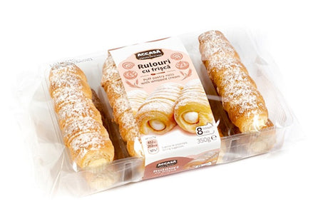 350g Accasa BT-Röllchen Schlagsahne/Rulou cremefrisca // Слоеные трубочки со взбитыми сливками