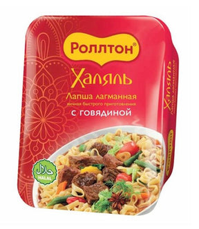 90g Rollton Instant-Nudeln Halal Rindfleischgeschmack // Роллтон Лапша Халяль лагманная с вкусом говядины