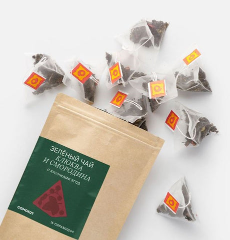 30g Samokat Grüner Tee Moosbeere und Johannisbeere // Зеленый чай с Клюквой и Смородиной